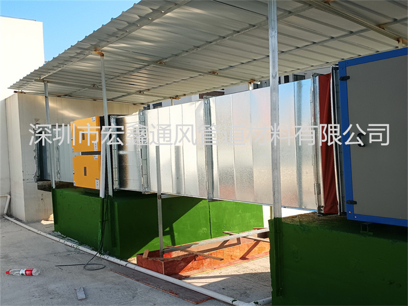 龍崗商業街共板法蘭風管安裝工程案例